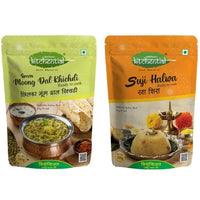 Kitchential Green Moong Dal Khichdi & Suji Halwa Combo  Ready to Cook (Pack of 2 - 400 gm)