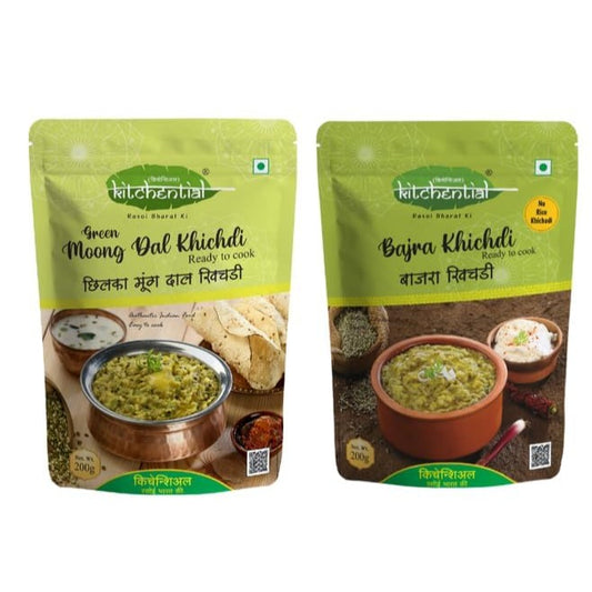Green Moong Dal Khichdi & Bajra Khichdi Combo (400gm)