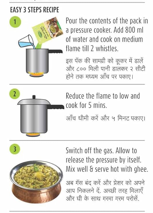 Kitchential Green Moong Dal Khichdi & Suji Halwa Combo  Ready to Cook (Pack of 2 - 400 gm)