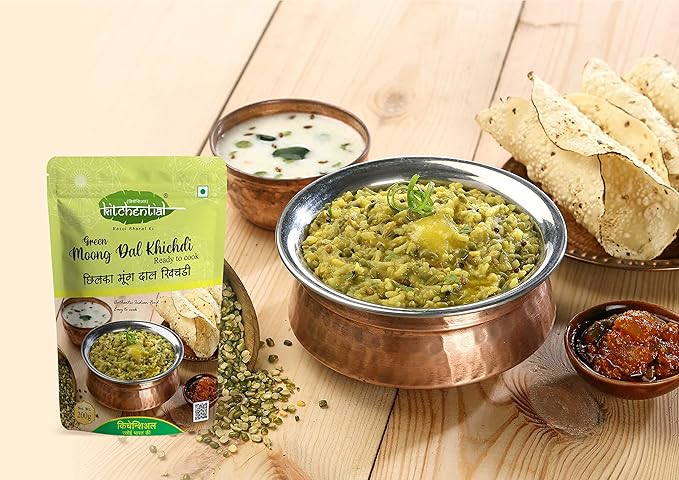 Kitchential Green Moong Dal Khichdi & Suji Halwa Combo  Ready to Cook (Pack of 2 - 400 gm)