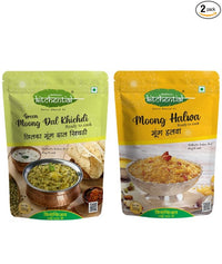 Kitchential Green Moong Dal Khichdi & Moong Halwa Combo | Ready to Cook & Healthy Meal (Pack of 2 - 400 gm)