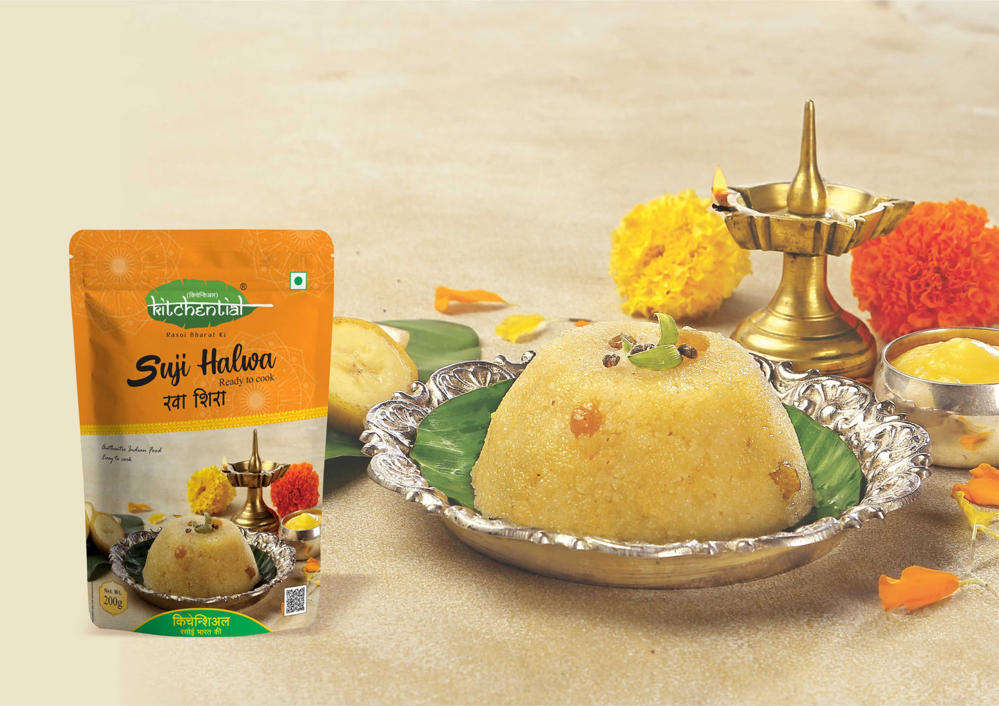 Kitchential Suji Halwa,Instant, Ready to Cook,Mix 200gm