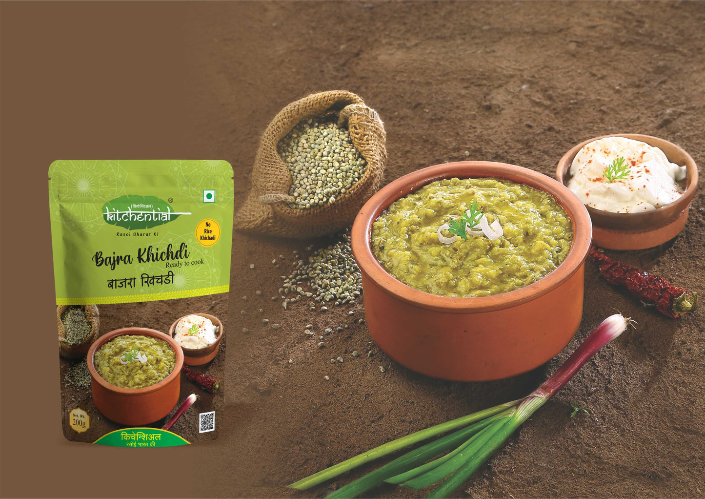 Kitchential Bajra Khichdi, Instant, Ready To Cook Mix, 200g