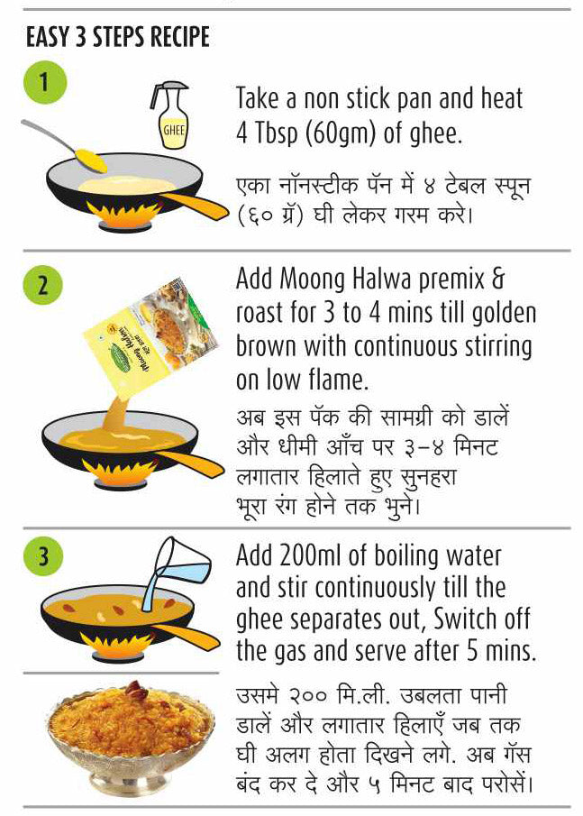 Kitchential Moong Halwa with Jaggery, Instant, Ready to Cook , Mix 200gm